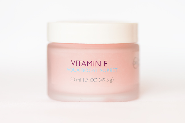 skönhetsblogg molkan The Body Shop Vitamin E Aqua Boost Sorbet recension review
