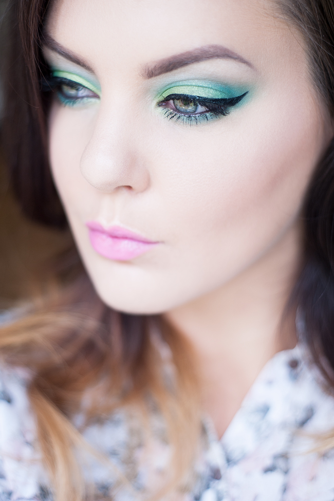 molkan skönhetsblogg makeup green motd makeup of the day