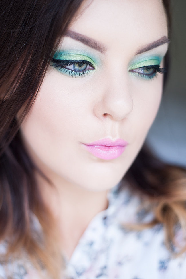 molkan skönhetsblogg makeup green motd makeup of the day
