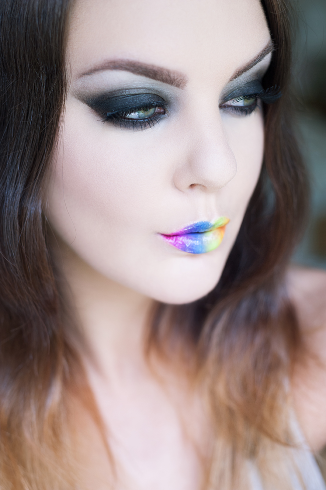 molkan skÃ¶nhetsblogg make up theme week makeupthemeweek talk to the rainbow lips