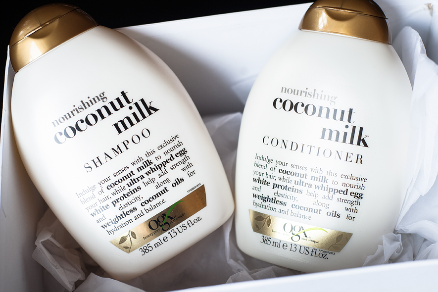 ogx nourishing coconut milk shampoo conditioner review recension