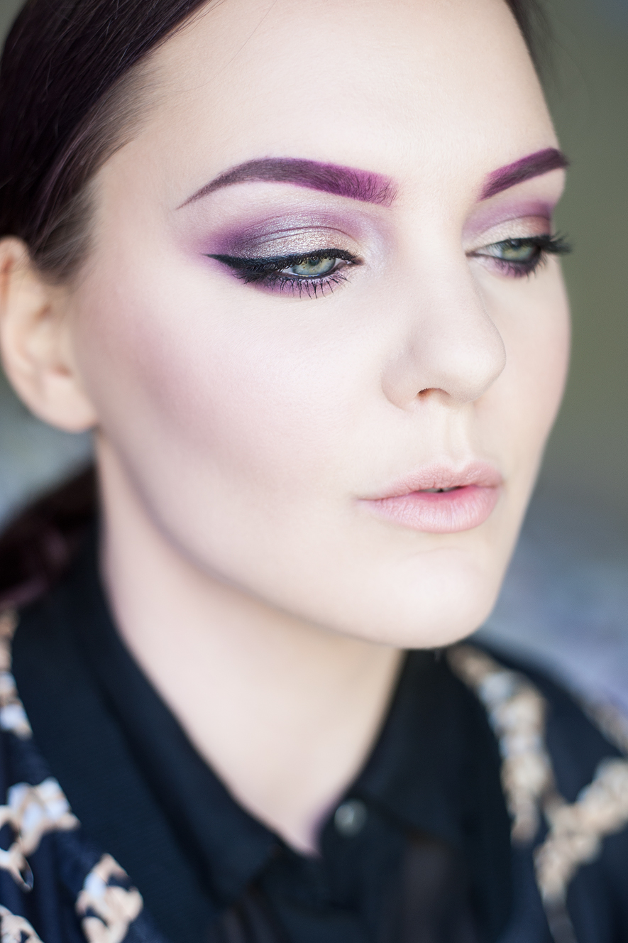 purple eyebrows makeup of the day