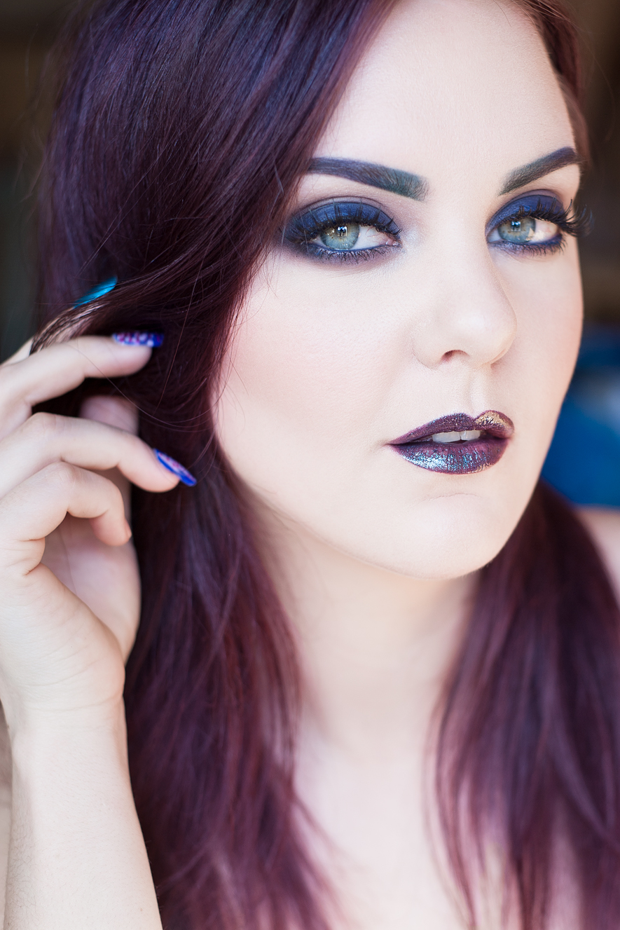 motd dark matter blue makeup skönhetsblogg blå smkining