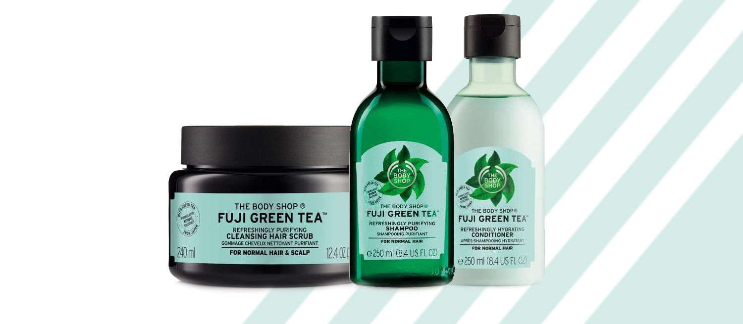 the body shop hair care fuji green tea hårvård