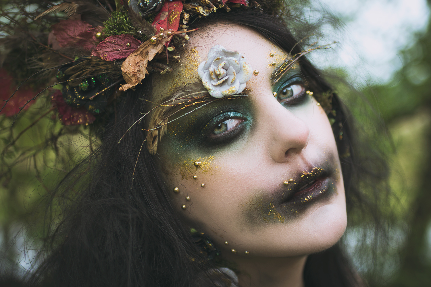 motd halloween makeup halloweensminkning lady forest creature nymph