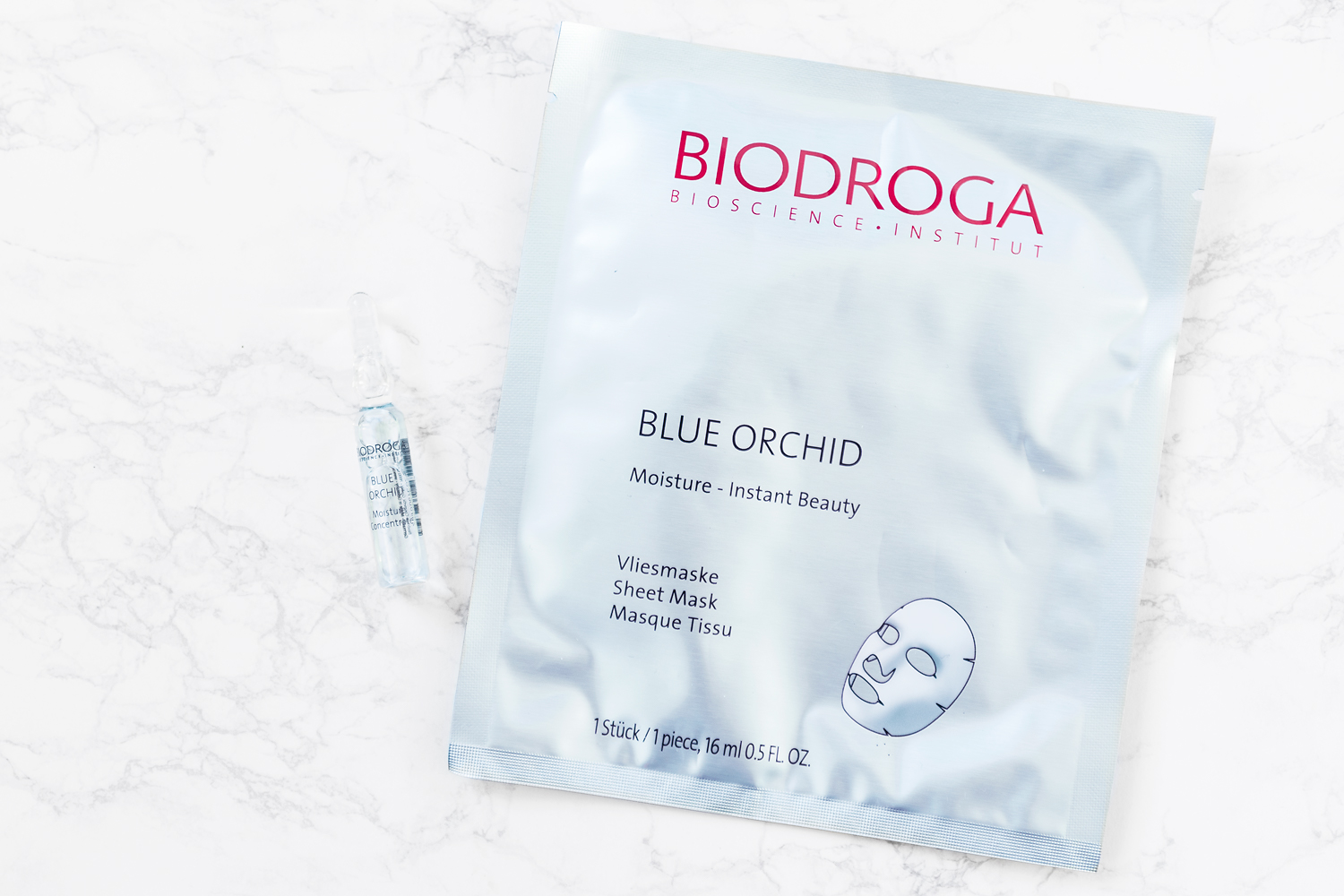 biodroga blue orchid moisture concentrate sheet mask söndagsmasken