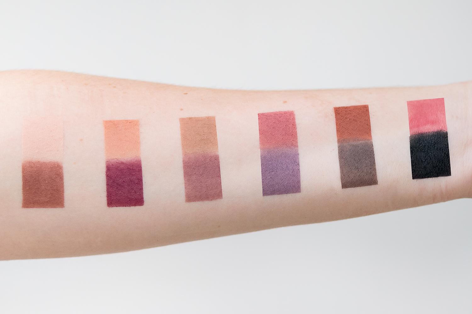 nabla cosmetics the matte collection eyeshadows swatches