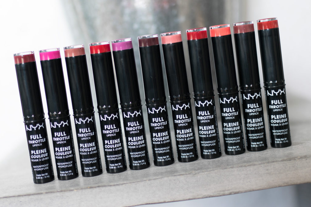 nyx full throttle lipsticks