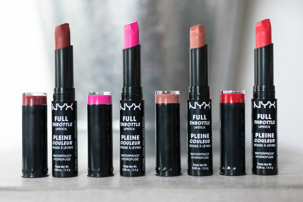 nyx full throttle lipsticks
