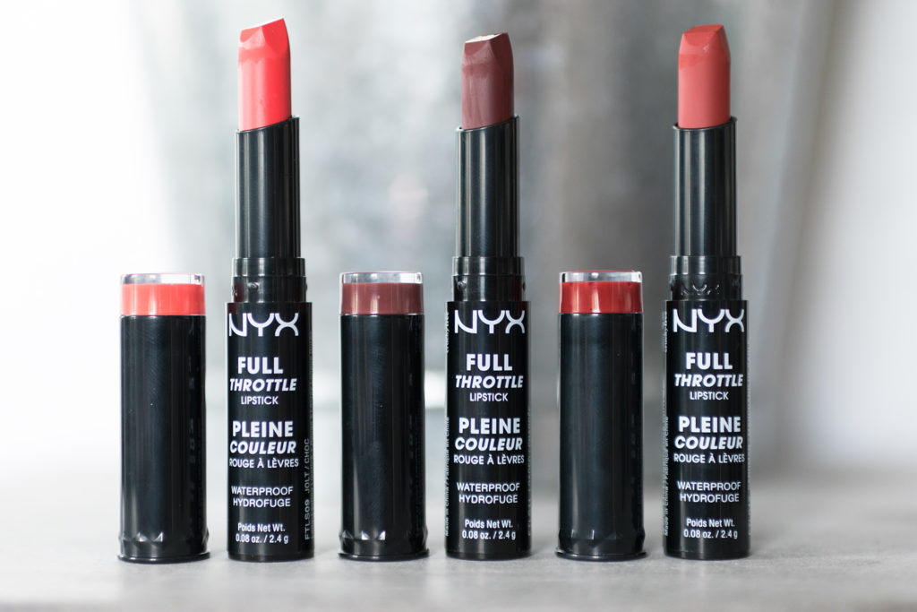 nyx full throttle lipsticks